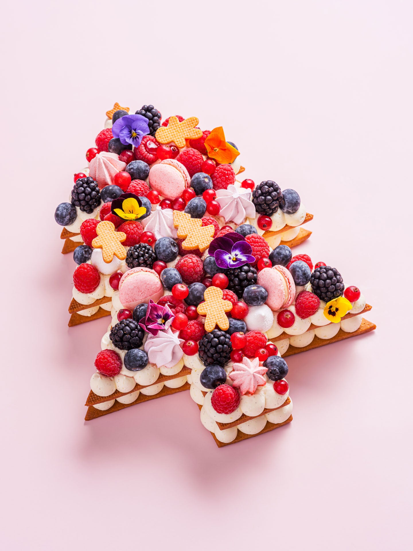 Gâteau en forme de sapin façon number cake