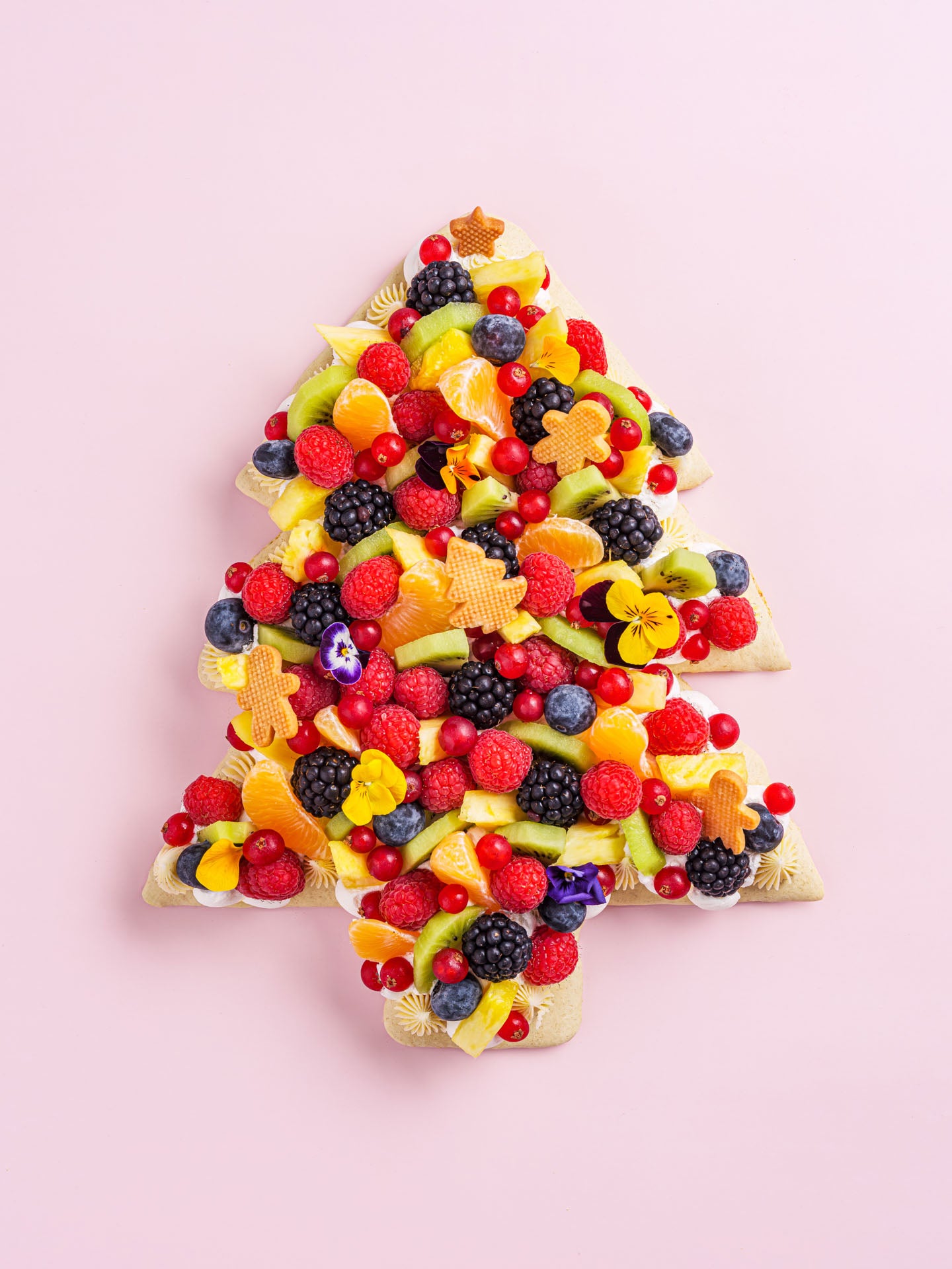 gâteau base macaron en forme de sapin