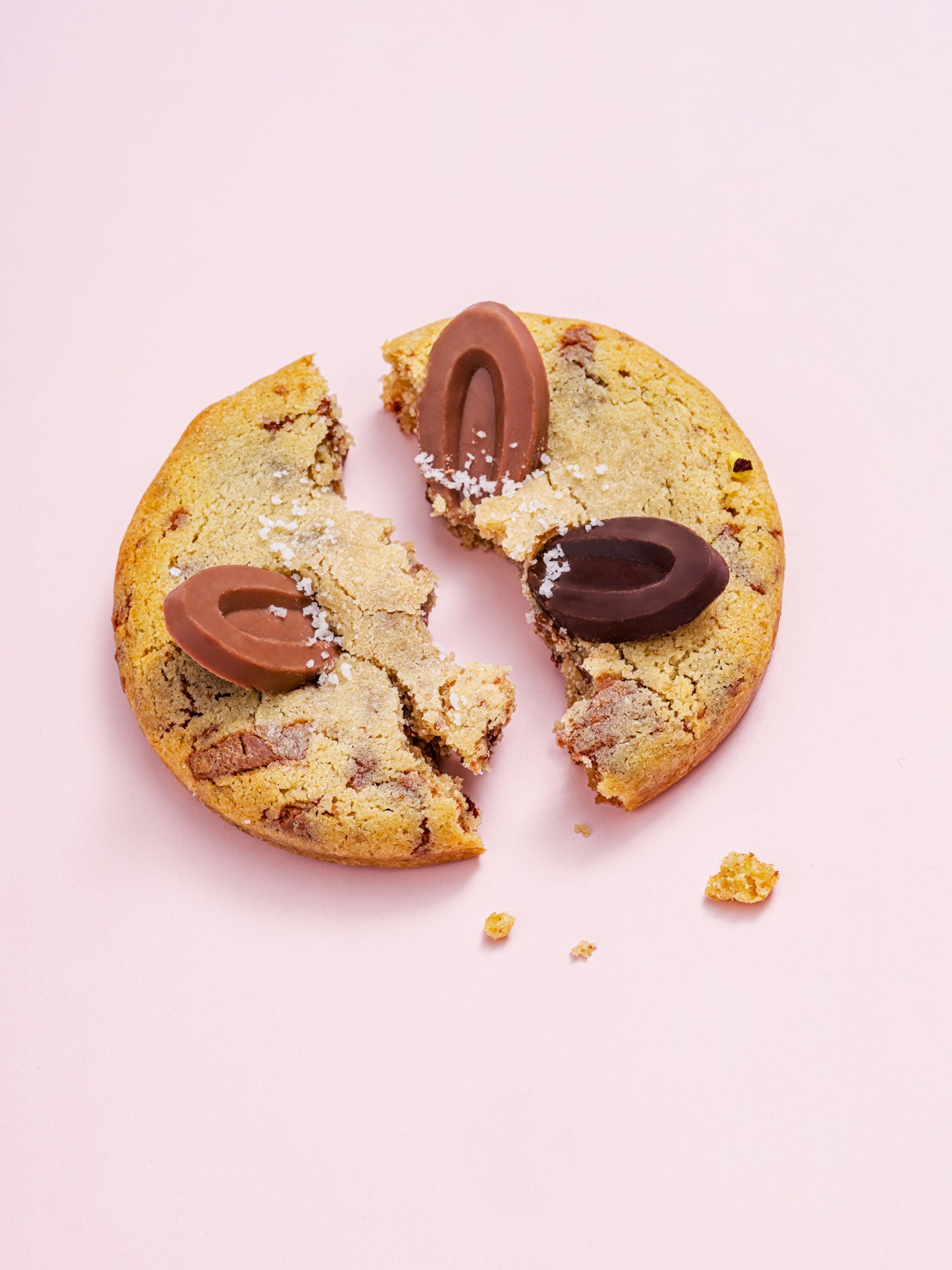 cookie classique au chocolat ouvert